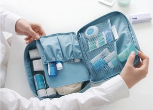 韓國便攜洗漱包收納化妝包深圳加工訂做 實體廠家,專業定制箱包休閑化妝包加工廠家